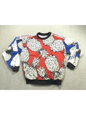 Adidas Originals Sweatshirt Womens Small DH3054 Farm Rio Pineapple Tropical